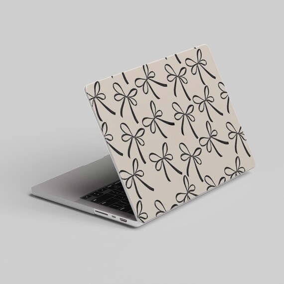 Black Bow MacBook Case for Air Pro Coquette Aesthetic Laptop
