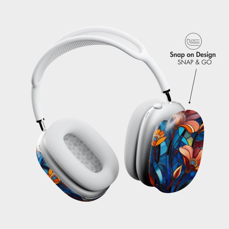 Classy Stained Glass Wildflower AirPods Max Case - Thumbnail 2