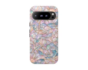 Mermaid Light Google Pixel Case, Pastel Iridescent Print, Tough or Magnetic