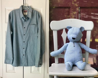 Custom Bear, Clothing Bear, Recycled Clothing, Memorial