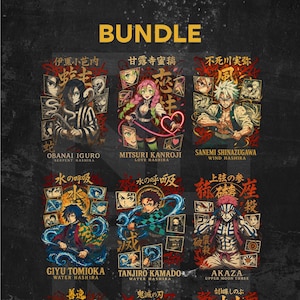Demon Slayer PNG Bundle – 9 Exclusive Kimetsu no Yaiba Fan Art Designs | Anime Clipart for Personal Use