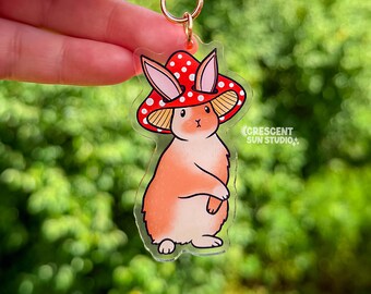 Rabbit Mushroom Acrylic Keychain