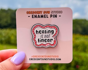 Healing is Not Linear Enamel Pin