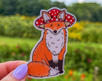 Fox Mushroom Sticker