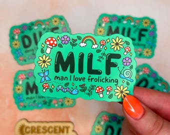 Funny MILF Refrigerator Magnet, Man I Love Frolicking Magnet, Unique Nature Lover Gift, Gift for Moms, Decorative Magnet, Whiteboard Magnet