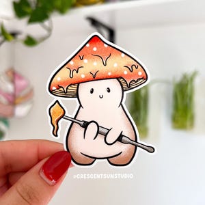 Mushroom Stoner Sticker, Dab Sticker, Cute 710 Dab Accessories, Trippy Stash Jar Decal, Pothead Water Bottle Sticker, Rolling Tray Sticker