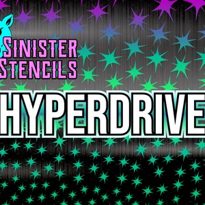 Airbrush Paint Stencil - Hyperdrive Adhesive, Reusable Kit for Custom Paint Jobs