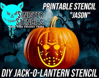 Jason Voorhees Pumpkin Carving Stencil: Easy DIY Jack-o-lantern (Digital Download)