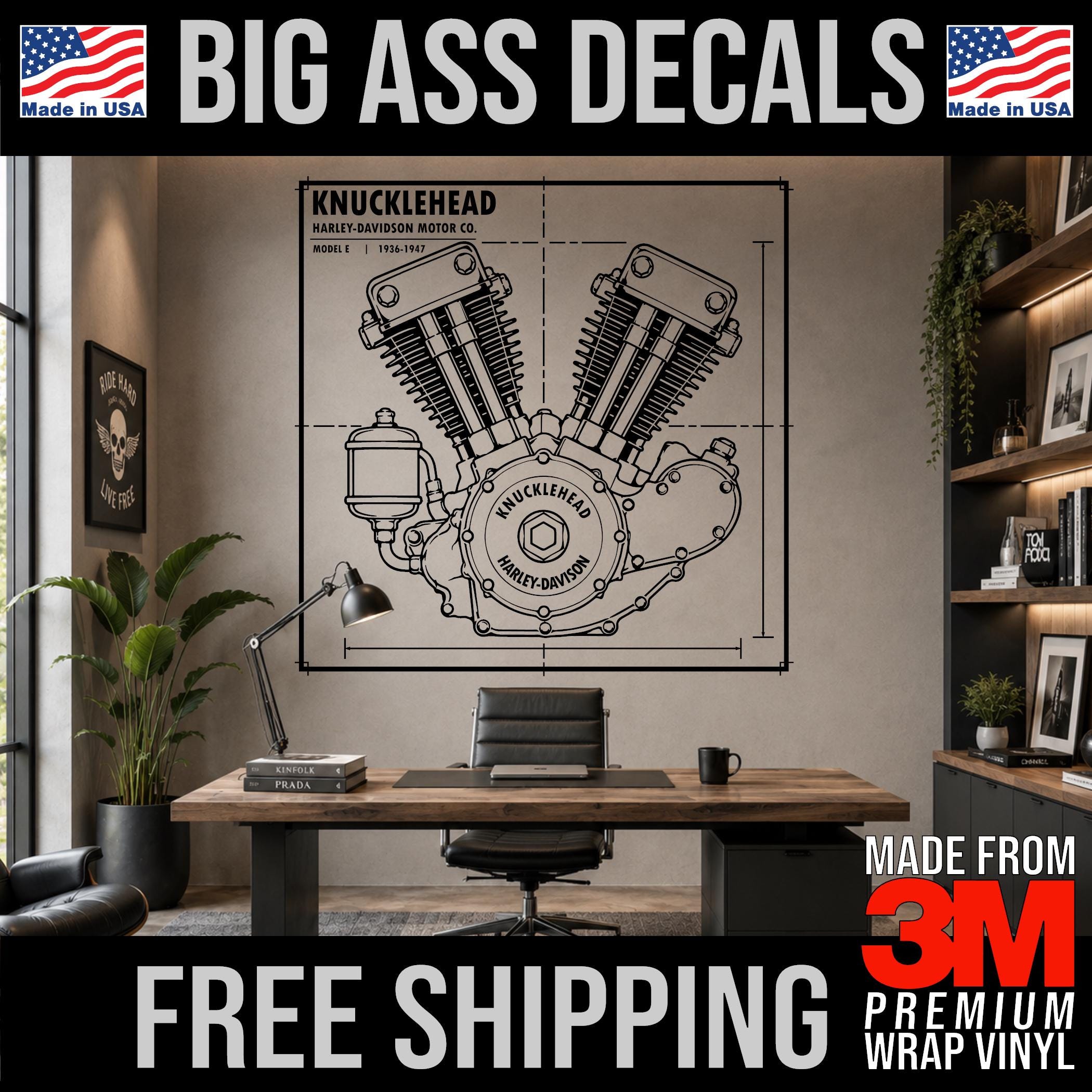 Harley Davidson Wall Mural - Etsy