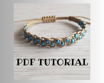 Blue Bead Bracelet Tutorial ~ How To ~ Do It Yourself Bracelet  ~ Jewelry Making Project ~ Step by Step Instructions