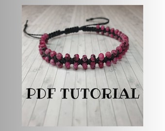 Pink Bead Friendship Bracelet Tutorial ~ How To ~ Do It Yourself Bracelet ~ Jewelry Making Project ~ Home Craft