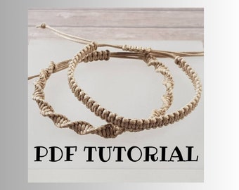 Macrame Knotted Friendship Bracelet Set Tutorial ~ Beginner Friendly, Instant Download, Jewellery Making, DIY Jewelry, Do It Yourself