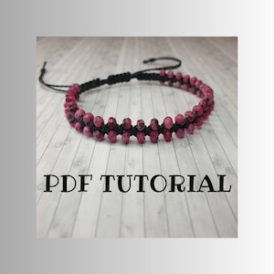 Pink Bead Friendship Bracelet Tutorial ~ How To ~ Do It Yourself Bracelet ~ Jewelry Making Project ~ Home Craft