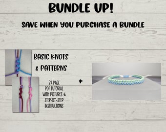 BUNDLE! Knots & Patterns + Ladder Macrame Bracelet Tutorial ~ How To ~ Do It Yourself Bracelet ~ Jewelry Making Project ~ Home Crafting