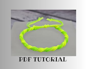 Neon Green & Yellow Spiral Twist Bracelet Tutorial ~ How To ~ Do It Yourself Bracelet ~ Jewelry Making Project ~ Home Craft