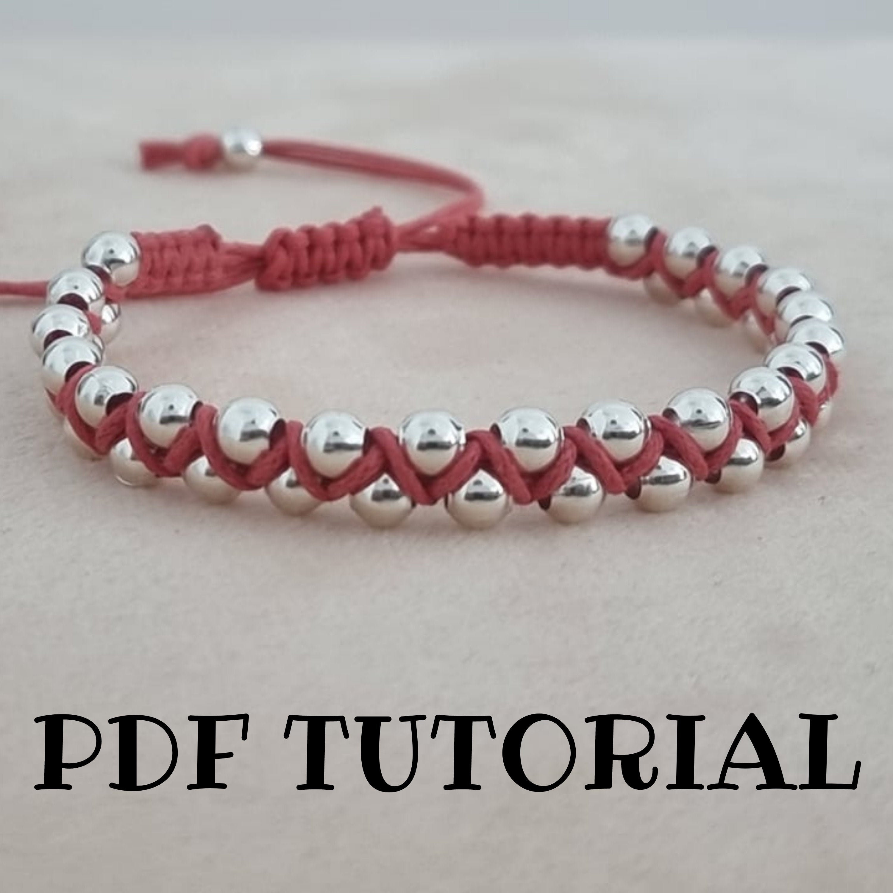 BEADED MACRAME CHAIN EASY BRACELET TUTORIAL 