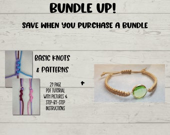 BUNDLE! Knots & Patterns + Charm Connector Bracelet Tutorial ~ How To ~ Do It Yourself Bracelet ~ Jewelry Making Project ~ Macrame Bracelet