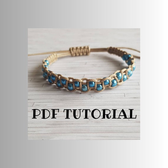 Blue Bead Bracelet Tutorial How to Do It Yourself Bracelet