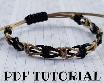 Basic Macrame Bracelet Tutorial Instant Download DIY How to Do It ...