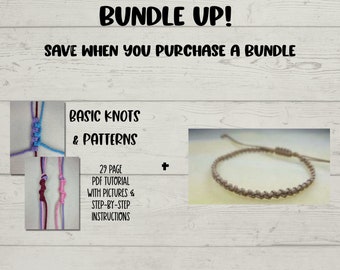 BUNDLE! Knots & Patterns + Macrame Friendship Bracelet Tutorial ~ How To ~ Do It Yourself Bracelet ~ Jewelry Making Project ~ Home Crafting