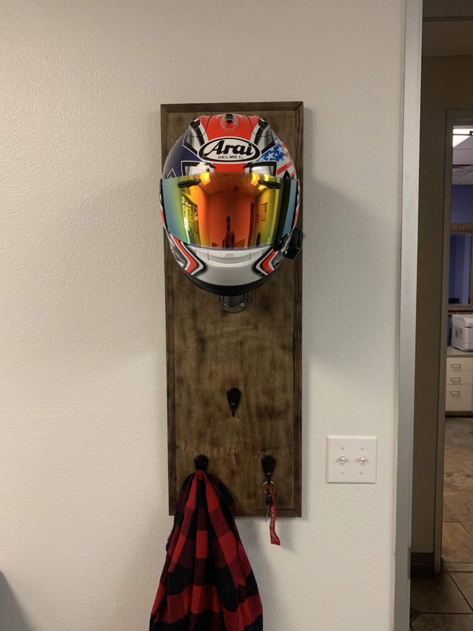 Industrial pipe helmet hanger Etsy