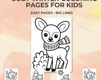 Dibujos para colorear de invierno para niños