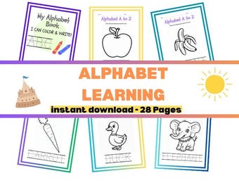 Alphabet Tracing Worksheets for Kids | Printable ABC Learning Workbook | Preschool & Kindergarten Handwriting Practice PDF