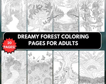 Forest Mandala Coloring Book: Dreamy Nature Scenes (PDF Download)