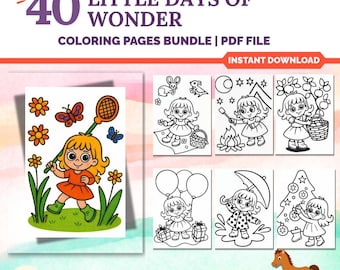 Chibi Girl Coloring Book | 40 Kawaii Pages (Digital Download PDF)