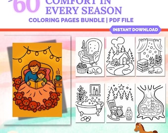 Cozy Corners Coloring Book | 60 Hygge Printable Pages (PDF)