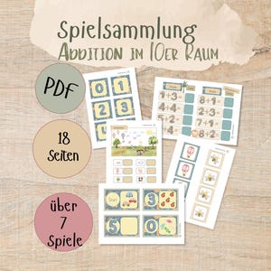 Exercise collection for primary school children, learning games for first graders, learning to do arithmetic, worksheets for children, learning through play, back-to-school present