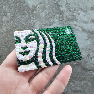Tarjeta de regalo de Starbucks con diamantes de imitación