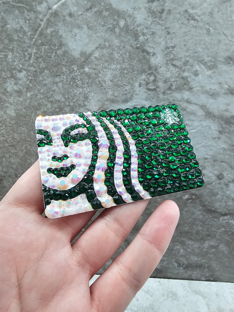 Rhinestone Starbucks Gift Card Etsy