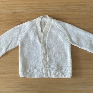 Cardigan - 00 Baby Hand Knitted off white