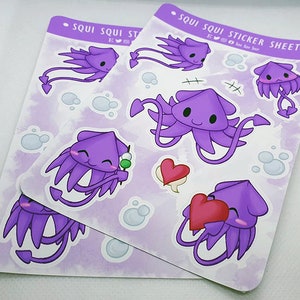 Squi Squi Sticker Sheet Vinyl | Brillant &Mat