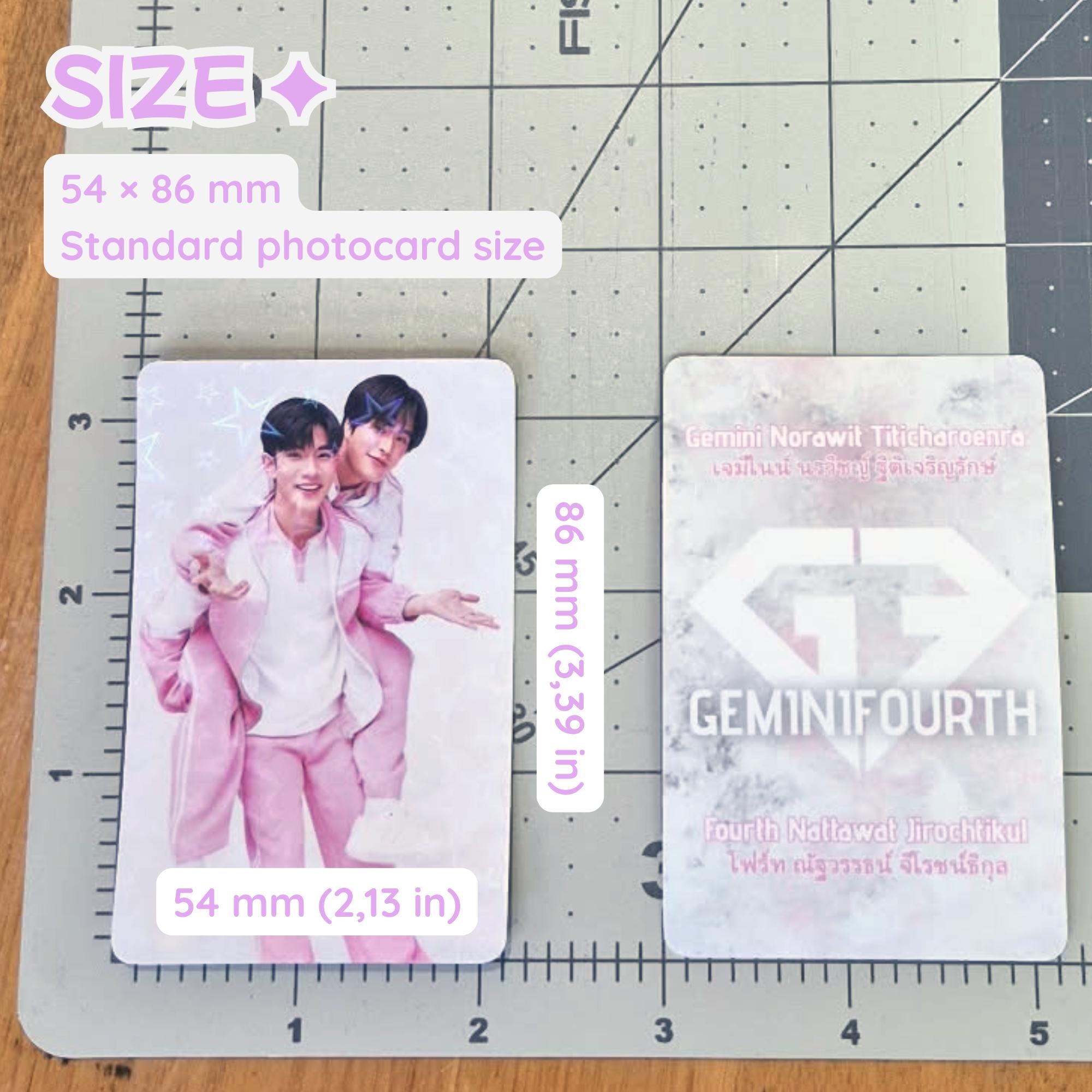 Geminifourth Unofficial Photocards | Double Sided | Thai BL