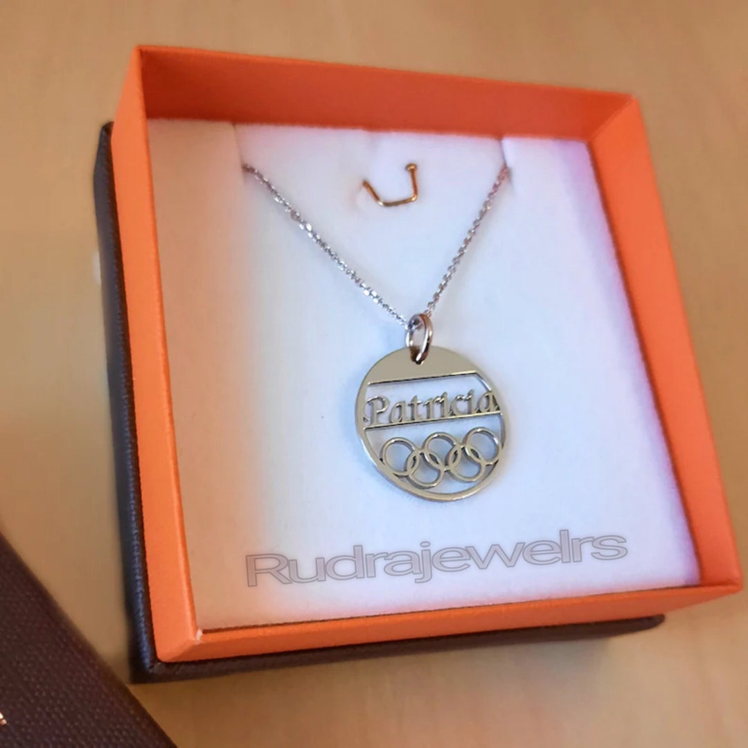 Olympic Necklace Sports Necklace Sterling Silver Olympic Etsy