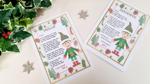 Personalized Elf Arrival Letter: Christmas Tradition, Hello and Goodbye
