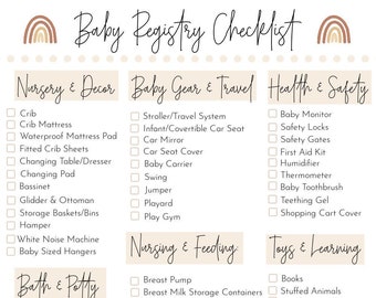 Baby Registry Checklist