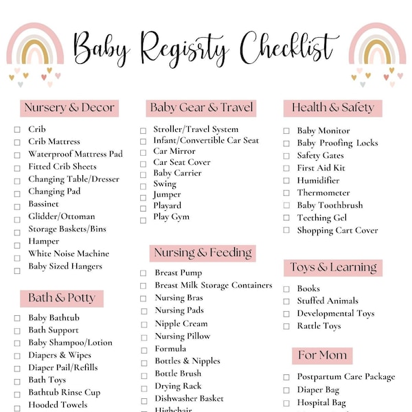 Baby Registry Etsy