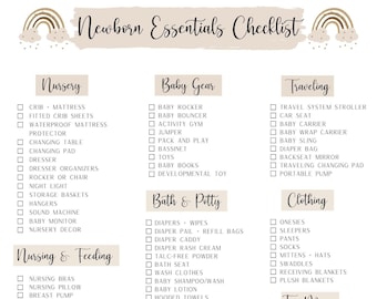 Newborn Essentials Checklist | Baby Essentials Checklist | Newborn Must Haves | Baby Checklist | Newborn Checklist