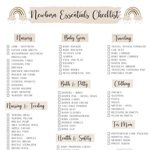 Newborn Essentials Checklist Baby Essentials Checklist Newborn Must ...