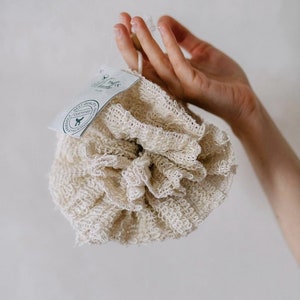 Sisal Shower Puff, Body Exfoliator, Shower Scrunchies, Biodegradable Shower Puff image 1