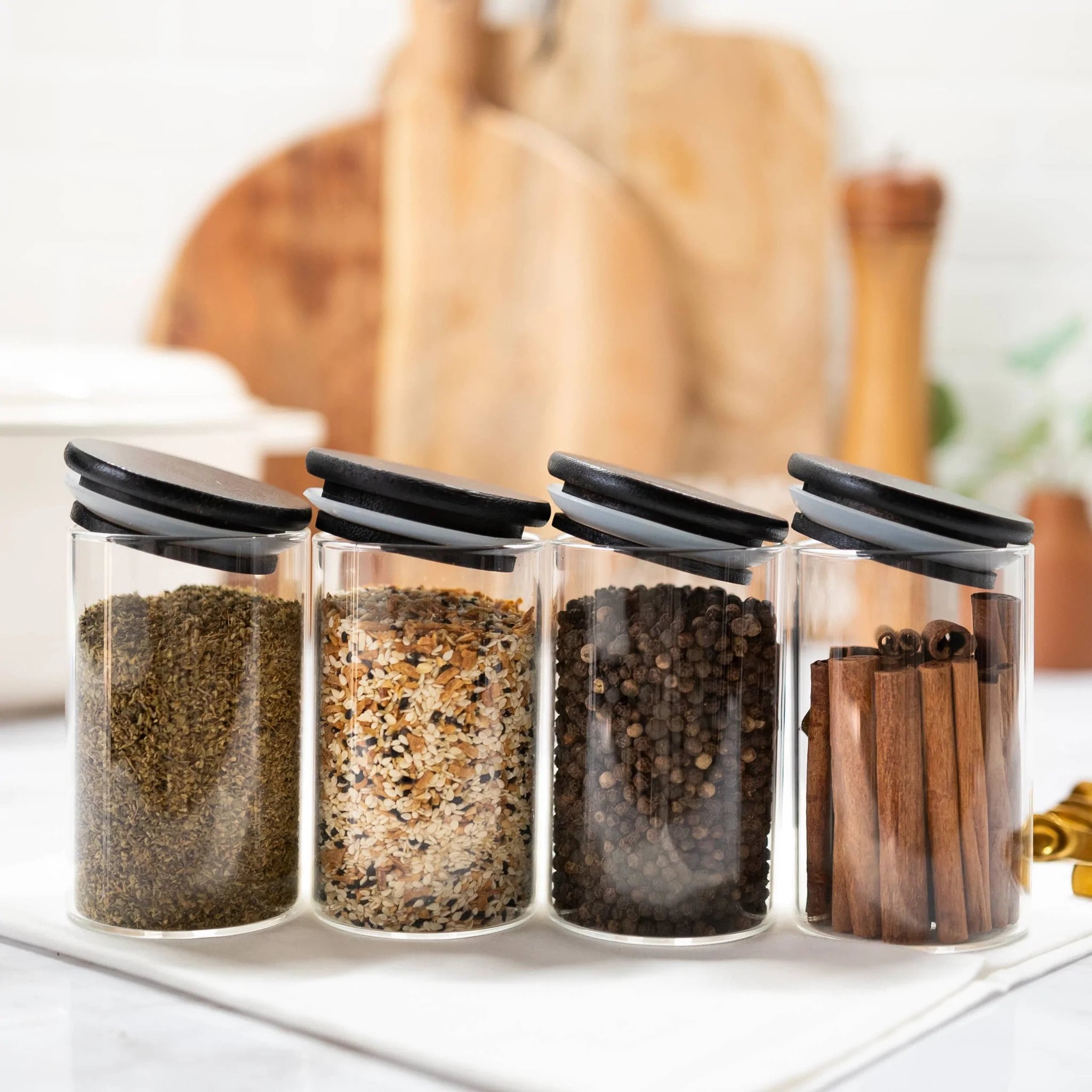 Buy Wholesale China 6oz Spice Jars With Bamboo Airtight Lids And Labels  Glass Storage Jar With Cork Glass Salt Jars & Glass Jar For Storage at USD  0.48