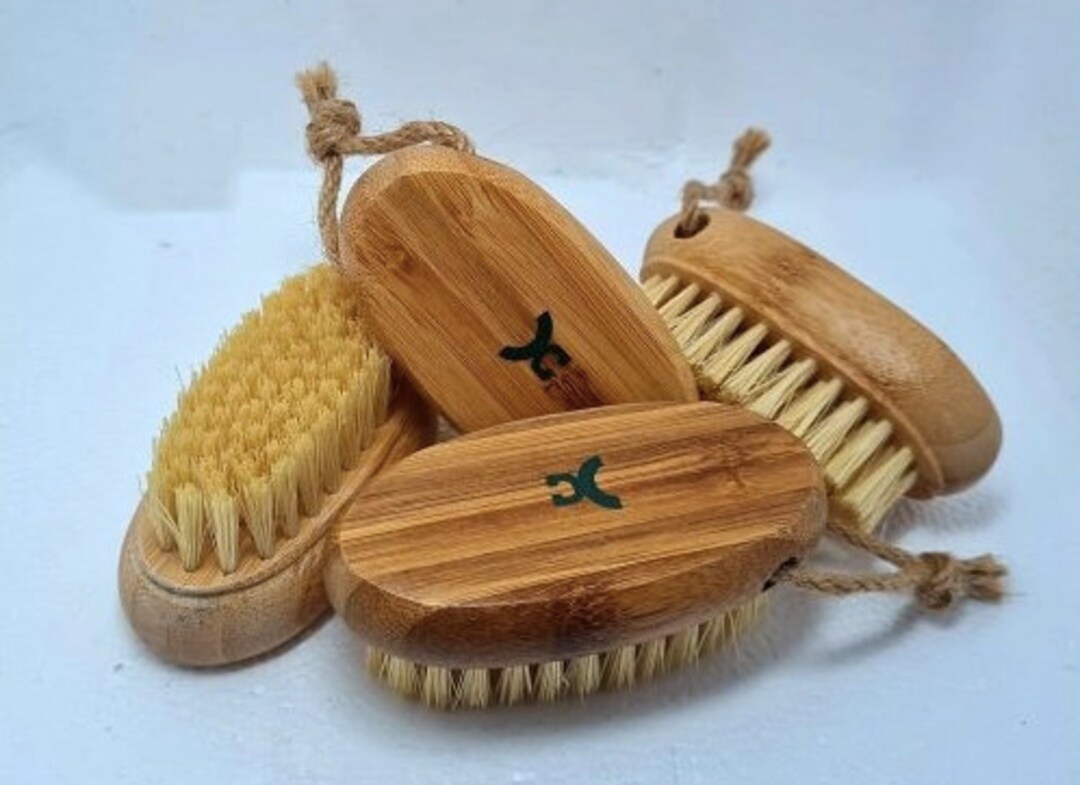 Bamboo Nail Brush With Coconut Bristle Vegan Etsy