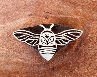 Bumble bee stamp for Ceramics, POTTERY STAMP, Woodblock, Clay, fabric, Pottery, Polymer clay