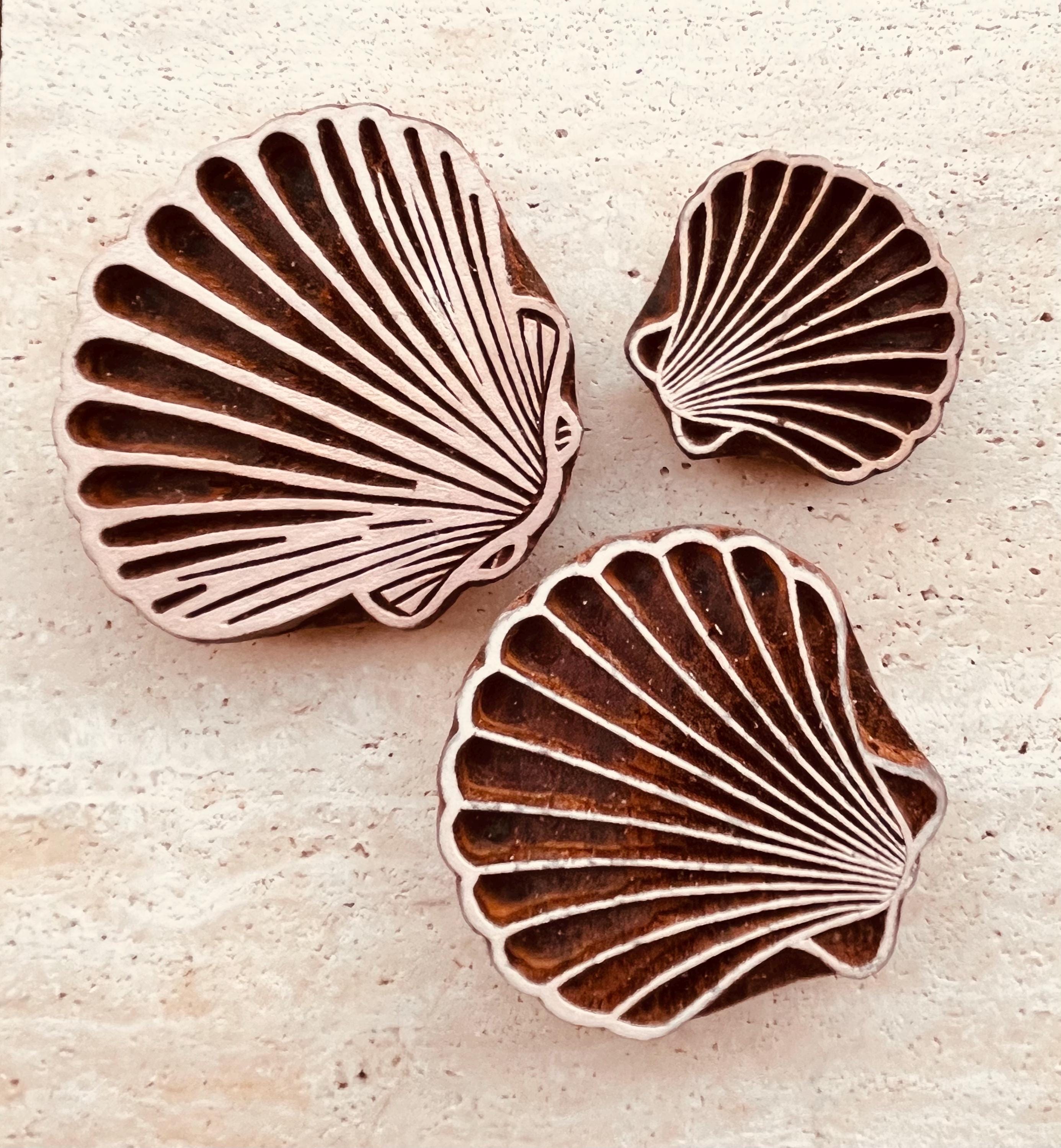 Shells Stamp Set for Ceramics, POTTERY STAMP, Textiles, Woodblock ...