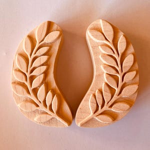 Branch stamp for Ceramics, maplewood POTTERY STAMP, Woodblock, Clay, textiles, Pottery, baking cookie stamp
