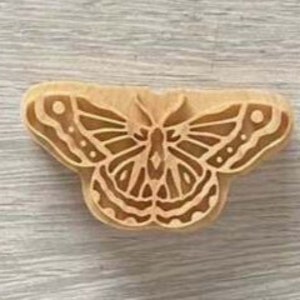 Butterfly Stamp for Ceramics, Woodblock, Clay, fabric, Pottery, journalling. Forest Leaf Nature Design