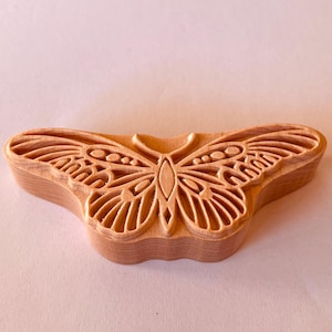Butterfly stamp for Ceramics, maplewood POTTERY STAMP, Woodblock, Clay, textiles, Pottery, baking cookie stamp